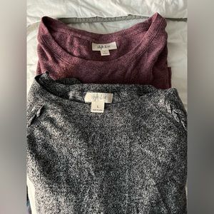 TWO Style and Co long sleeve shirts Pink |M| Grey |L|